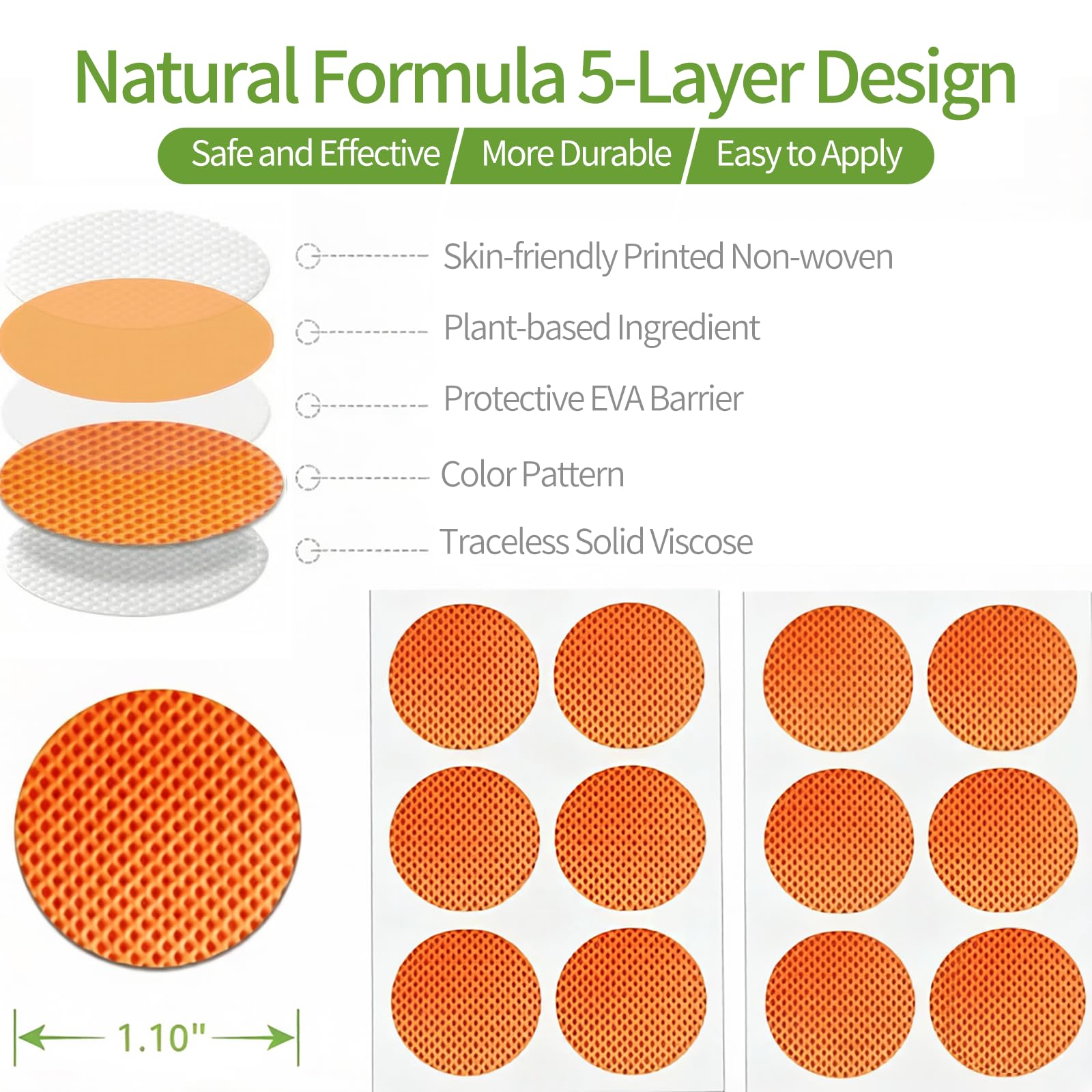 150 Count Natural Sticker Patch for Kids Adult Outdoor Indoor Travel Camping Hiking (Orange)