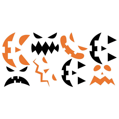 RoomMates Halloween Pumpkin Faces Glow In The Dark Peel and Stick Wall Decals