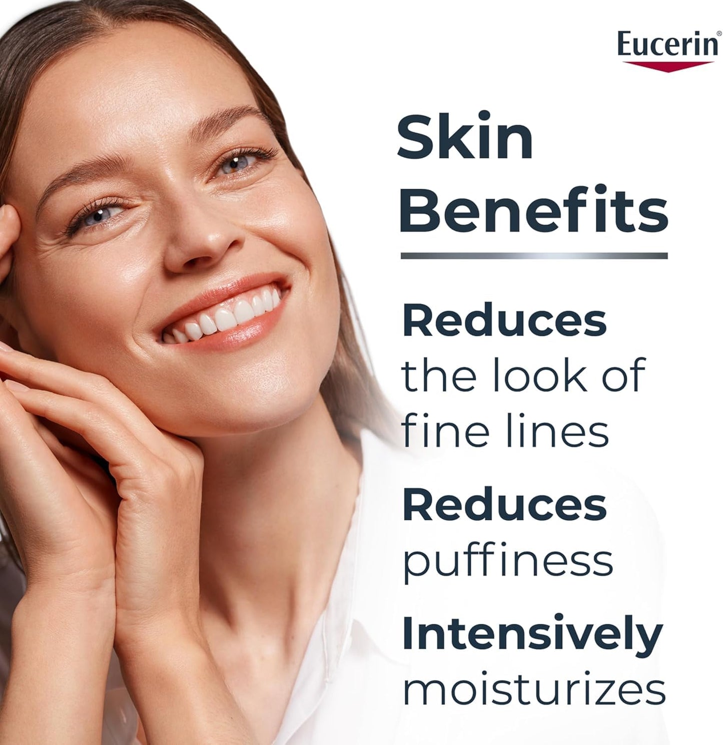 Eucerin Anti-Wrinkle Eye Cream, Smoothing, Anti-Age, Hyaluronic Acid, 15mL Eucerin