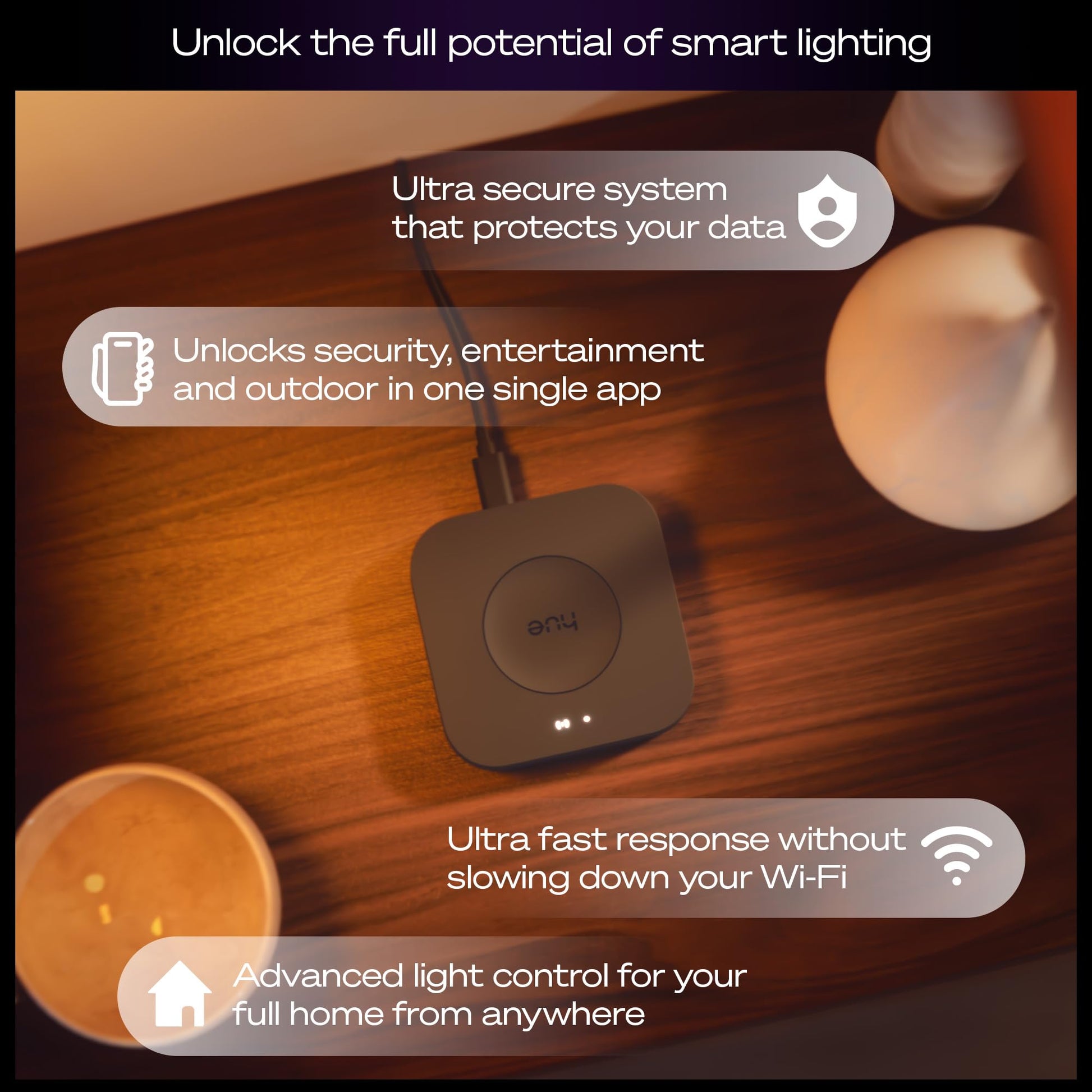 Philips Hue Bridge Pro, Smart Light Hub, Wireless, Advanced Encryption, Supports 150+ Lights and 50+ Accessories, Works with Apple Home, Amazon Alexa, Google Assistant, Samsung SmartThings Philips Hue