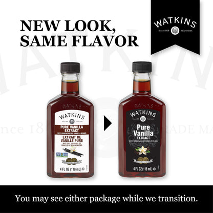 Watkins Pure Vanilla Extract with Madagascar Vanilla Beans, Non-GMO, Kosher, 118 ml, 1 Count 🍁 All In One Marketplace Canada