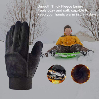 YukiniYa Kids Winter Gloves Back Water Repellent Touchscreen Warm Fleece Anti-slip for Boys Girls 3-15 Years 🍁 All In One Marketplace Canada