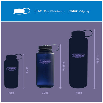 Nalgene 32 oz Wide Mouth Water Bottle, Odyssey