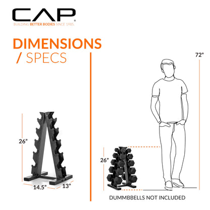 CAP Barbell A-Frame Dumbbell Hand Weight Vertical Storage Rack - Carbon