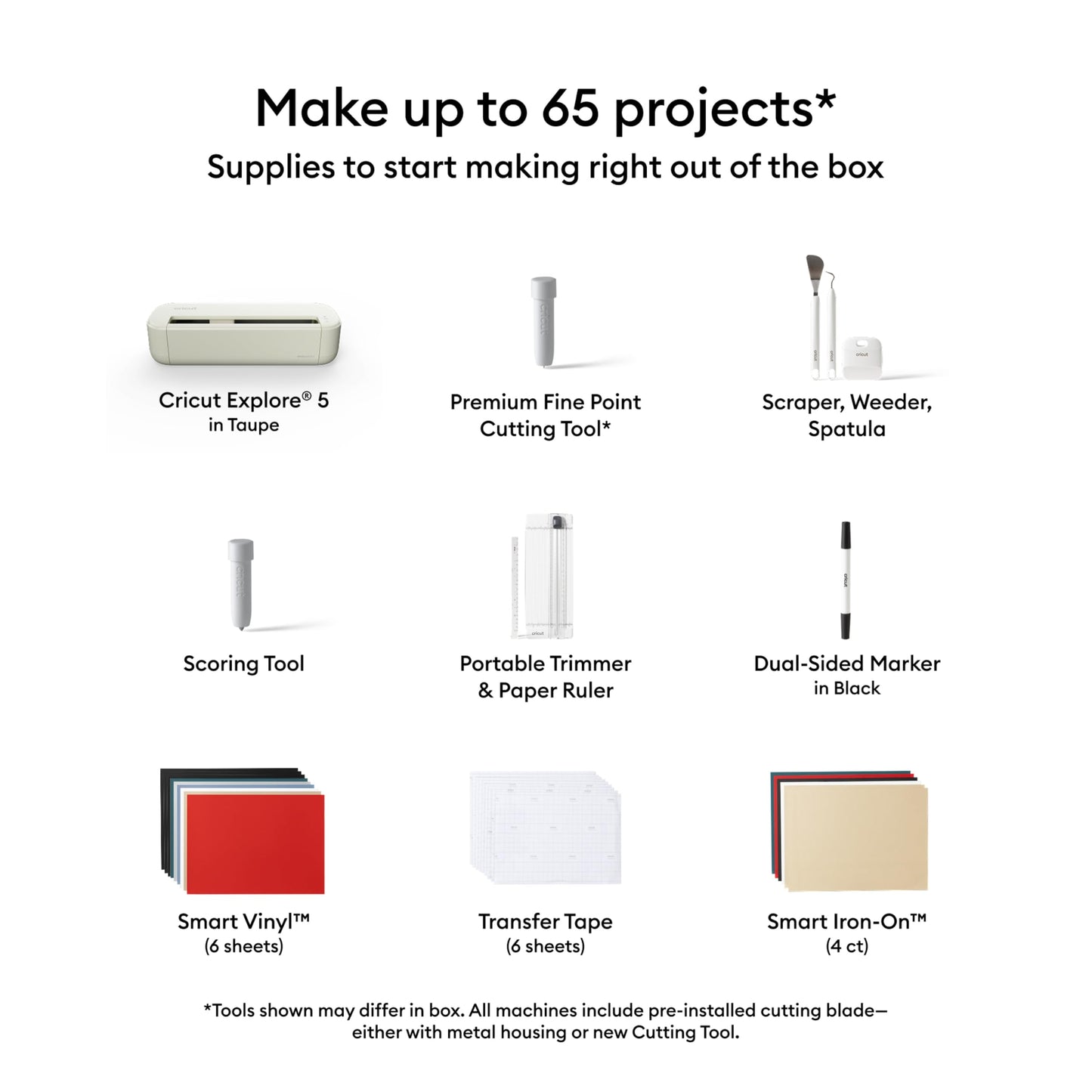 Cricut Explore 5 Essential Bundle + Digital Content, Taupe Cricut