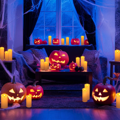 WREXCS 24 Pcs Flameless LED Candles, Battery Operated with Remote and Timer 🍁 All In One Marketplace Canada