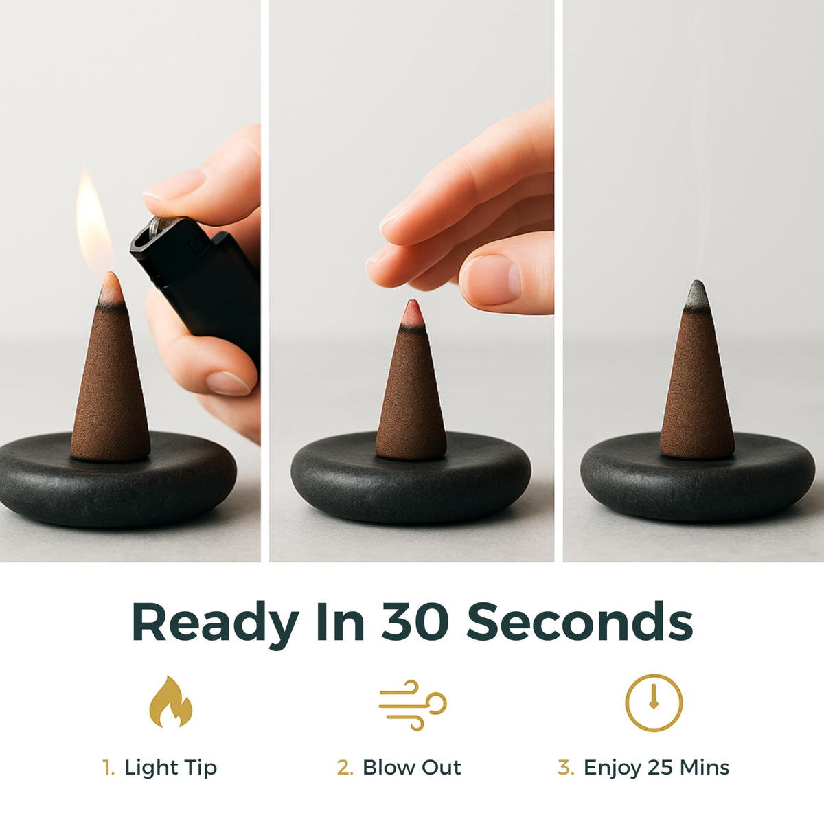 Incense Cones Fireside & Frost 90 Pack 6 Scents - Handmade Natural 🍁 All In One Marketplace Canada