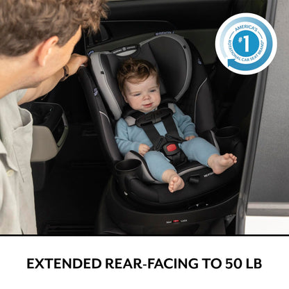 Evenflo Revolve360 Slim 2-in-1 Rotational Car Seat - Canton Black Evenflo