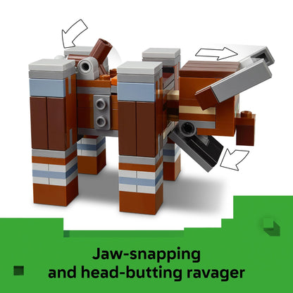 LEGO Minecraft The Pillager Outpost and Ravager Building Toy - Video Game Building Blocks for Kids, Boys & Girls, Ages 9+ - Includes Space Sentinel & 3 Minifigures - Gift Idea for Gamers - 21278