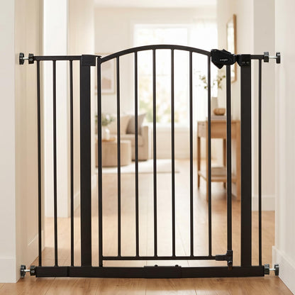 Barrière de sécurité décorative cintrée Easy Step de Regalo, largeur de 29 à 35 pouces, bronze, extra large