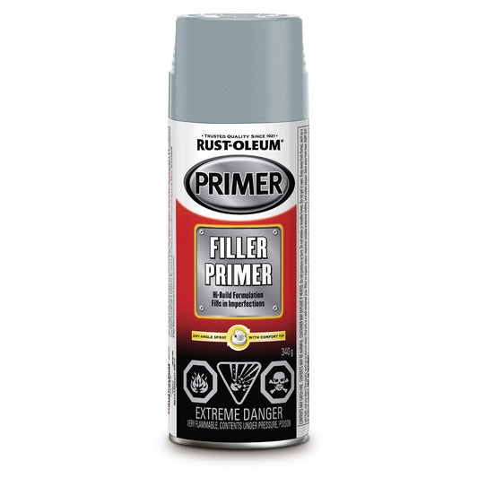 Rust-Oleum Automotive Filler Primer Spray Paint in Grey, 340g - Available at All In One Marketplace Canada