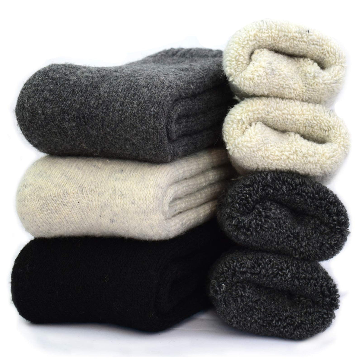3Pack Men's Wool Blended Winter Super Thick Warm Crew Socks Size 6-11 🍁 All In One Marketplace Canada