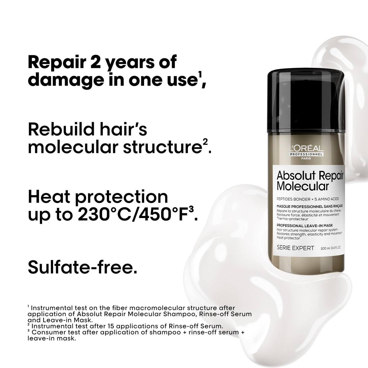 L'Oréal Professionnel Absolut Repair Molecular Leave-In Mask, 100 mL