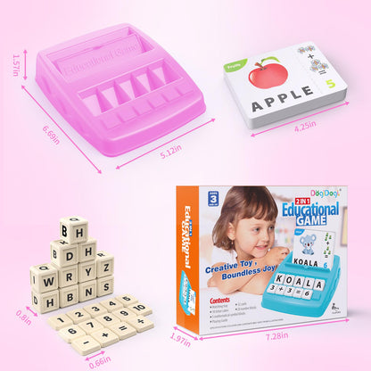 DEGIDEGI Educational Toys for Kids Ages 3-8, Matching Letter Spelling Game ABC Learning, Learning Toys for 4-7 Year Old Girls,Christmas Birthday Party Gifts for 3 4 5 6 7 8 Year Olds Girls Pink 🍁 All In One Marketplace Canada