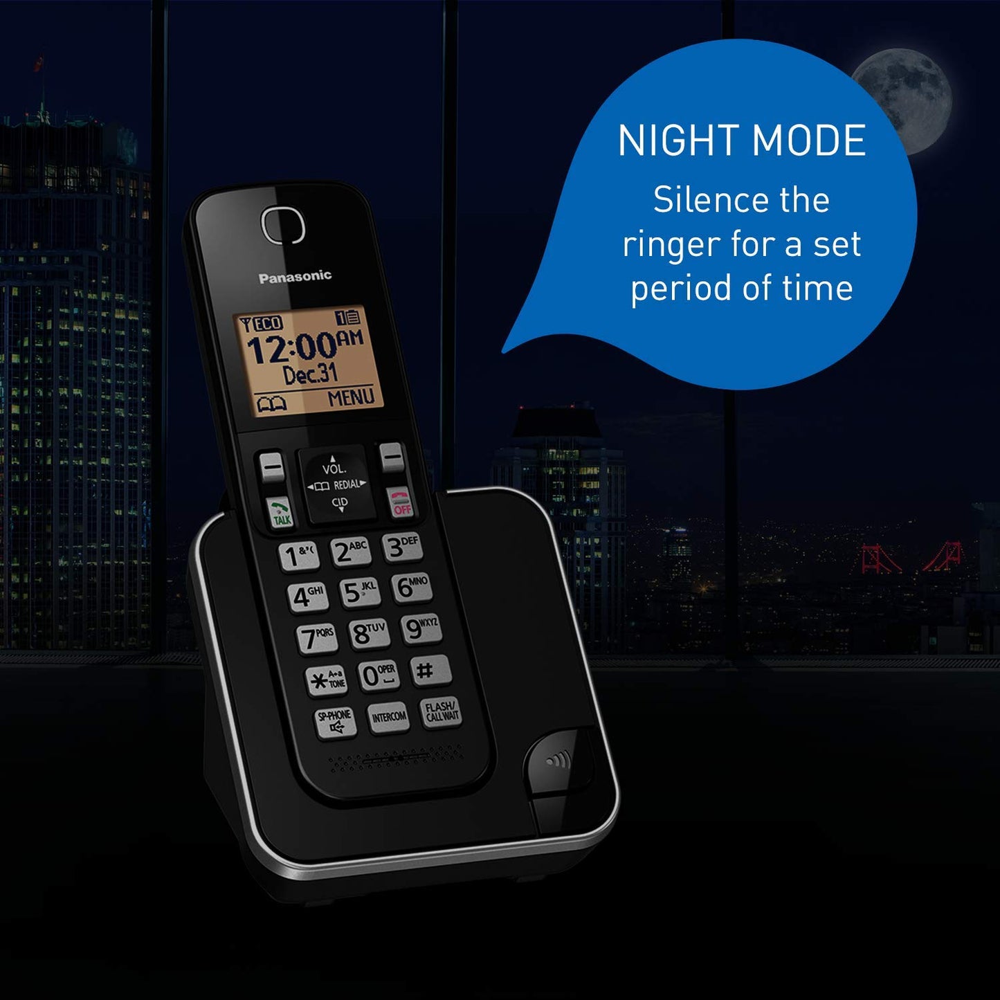 Panasonic DECT 6.0 Expandable Cordless Phone with Call Block - 3 Cordless Handsets - KX-TGC383CB (Black) 🍁 All In One Marketplace Canada