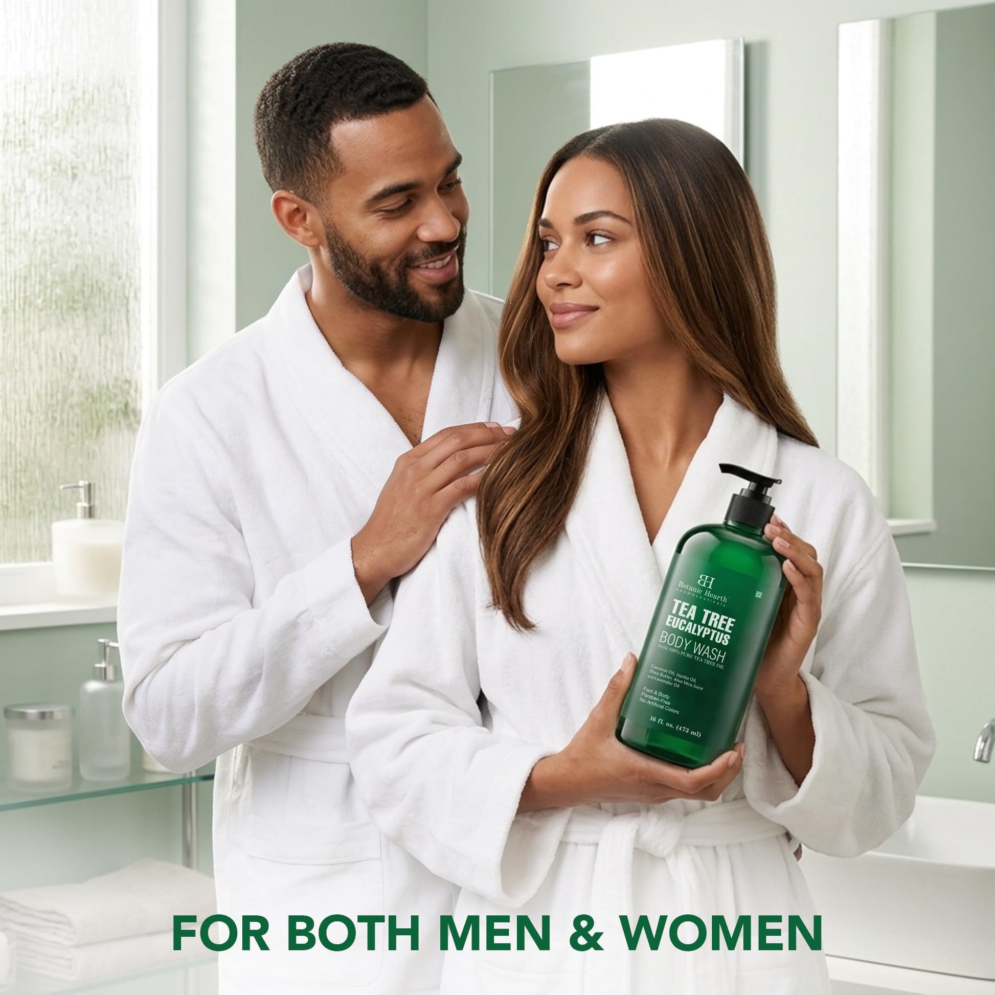 Botanic Hearth Eucalyptus Tea Tree Body Wash | Shower Gel - 16 fl oz | for Men and Women | Antifungal, Moisturizing & Soothing Formula with Natural Oils - Available at All In One Marketplace Canada
