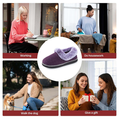 EverFoams Women's Bootie Slippers Memory Foam Purple, Size 8 US 🍁 All In One Marketplace Canada