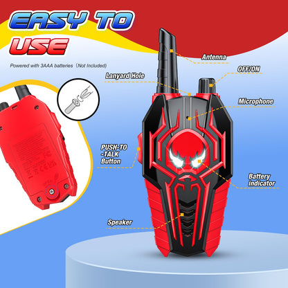 Exssary Walkie Talkies for Kids, Toys for 3 4 5 6 7 8 Year Old Boys Girls Outdoor Toys for Kids 3-5 6-8 Year Old Boy Girl Christmas Birthday Gifts Camping Backyard Activities Kid Walkie Talkies 2 Pack 🍁 All In One Marketplace Canada