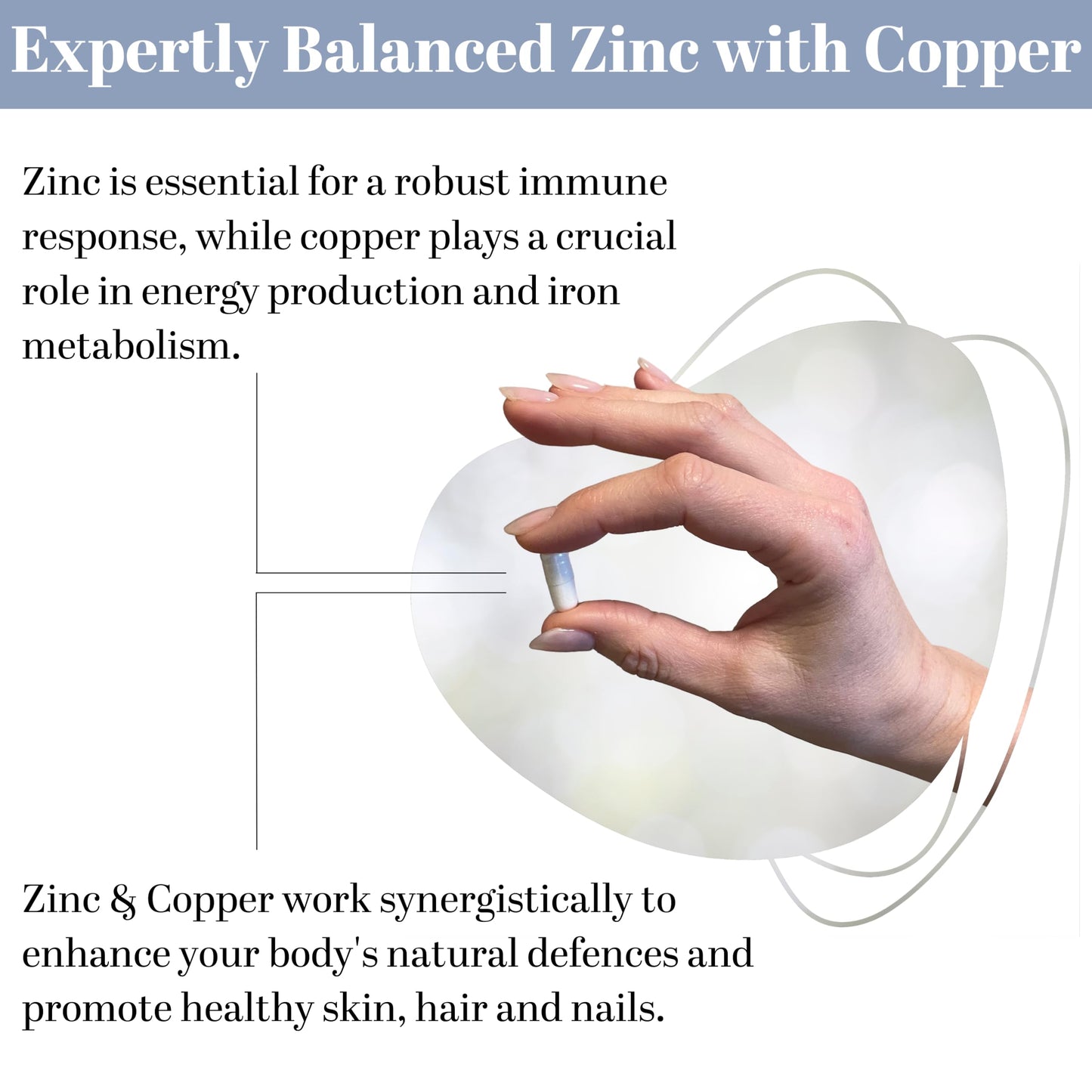 PUREFULLY Zinc Picolinate 25mg with Copper 2mg Capsules - Multi-Mineral Zinc with Copper Supplement for Immune Support - Vegan, Gluten Free (90 capsules) - Available at All In One Marketplace Canada