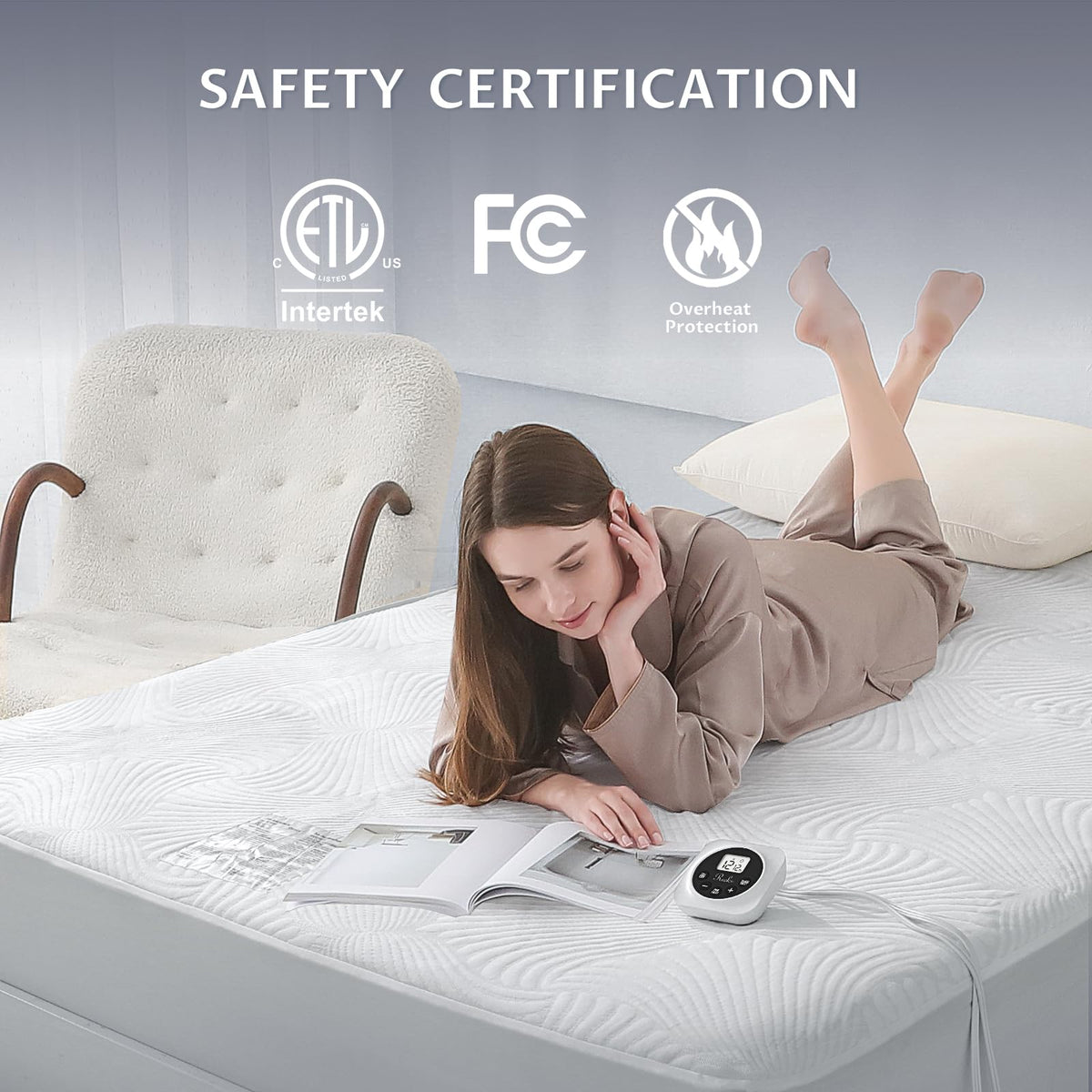 Heated Mattress Pad Full, 3D Air Fabric, Preheat & Memory for Cold Winter 🍁 All In One Marketplace Canada
