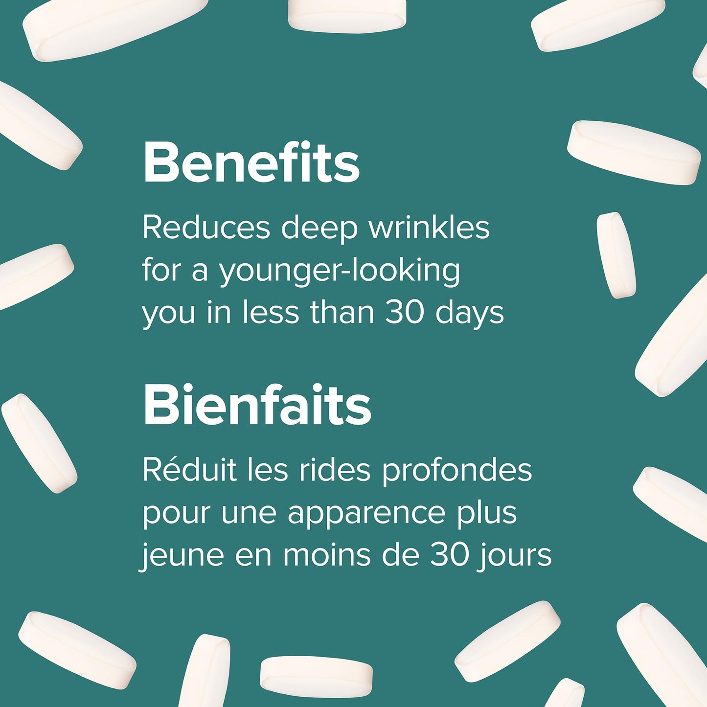 Webber Naturals Collagen30 Anti-Wrinkle, 2500 mg of Bioactive Collagen Peptides Per Serving, 180 Tablets, Helps Reduce Deep Wrinkles, Fine Lines & Stimulates Skin Cells - Available at All In One Marketplace Canada
