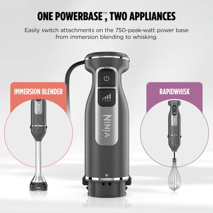 Ninja Immersion Blender & Whisk, 4 Speeds, 4oz/120mL, Dark Grey, CI201CGY Ninja