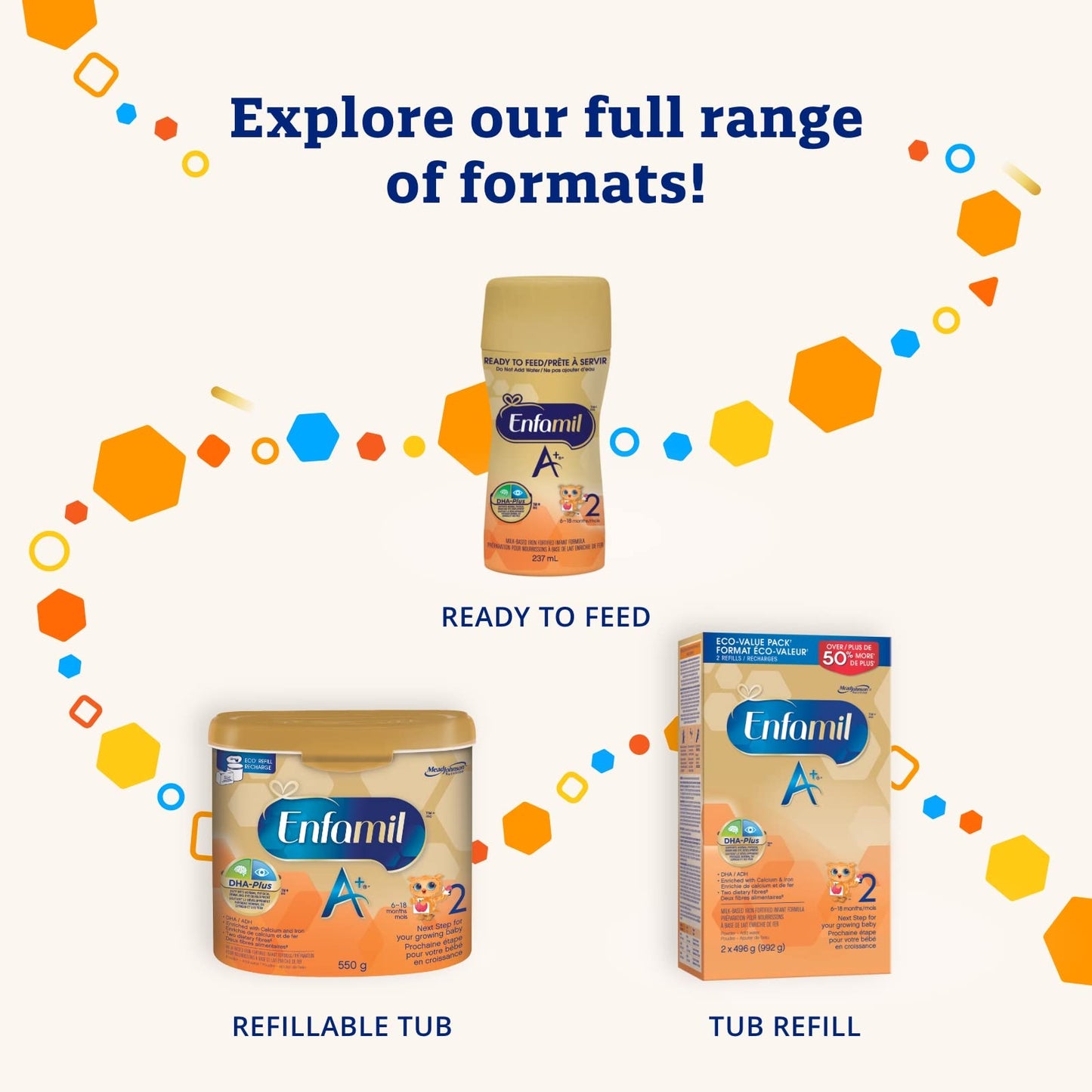 Enfamil A+2 Infant Formula Powder Refill, DHA Brain Support, 6-18 Months, 992g