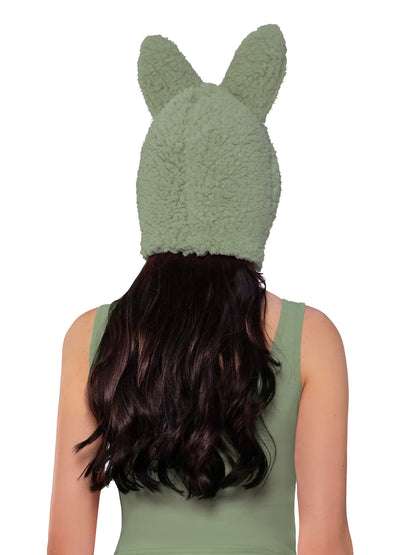 Déguisement d'Halloween Leg Avenue pour femme, adorable capuche monstre lapin avec oreilles d'animal, vert, taille unique