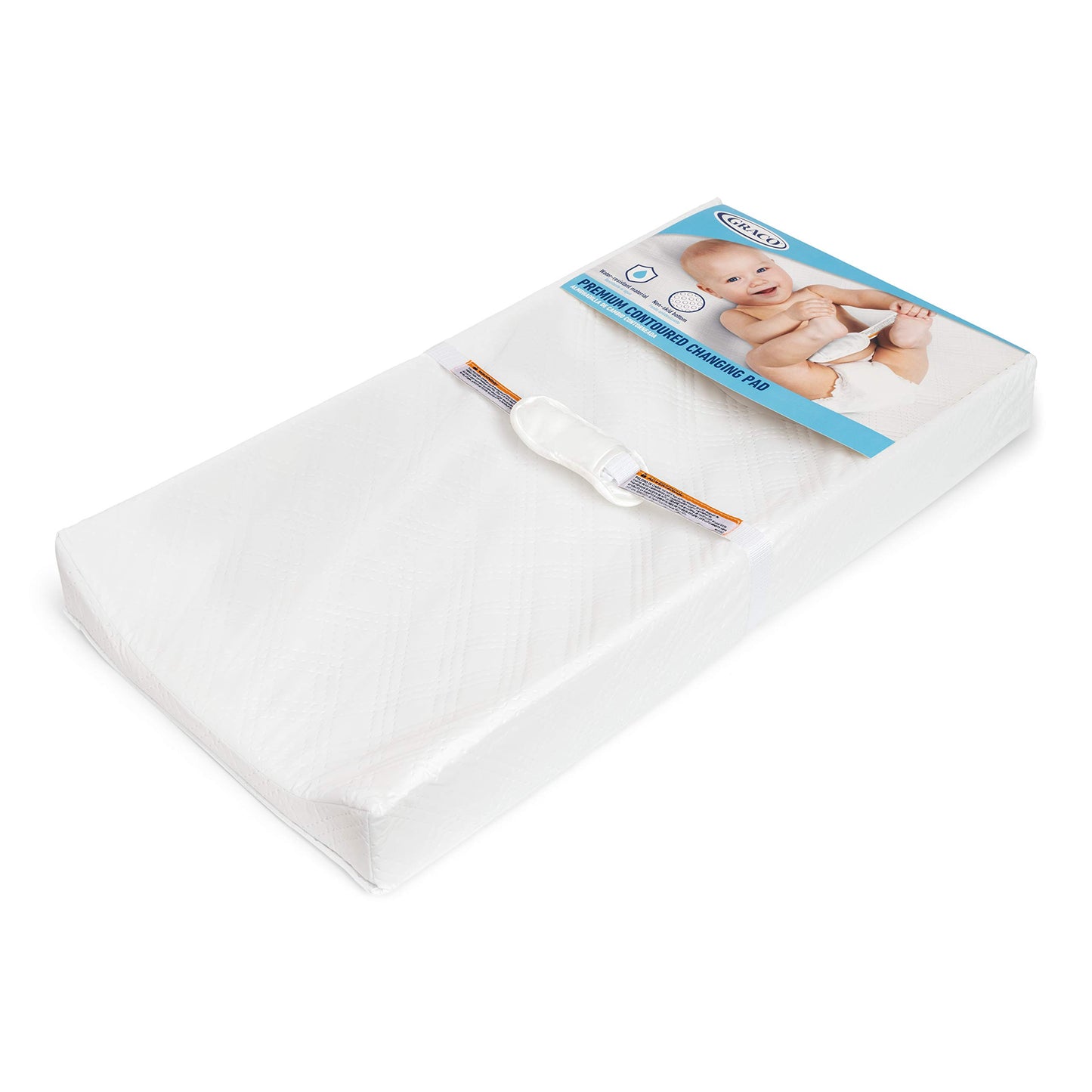 Graco Premium Contoured Changing Pad – GREENGUARD Gold Certified, Water-Resistant, Ultra-Soft Buckle Cover, Contoured Baby Changing Pad, Fits Most Standard-Size Changing Toppers, Non-Skid Bottom 🍁 All In One Marketplace Canada
