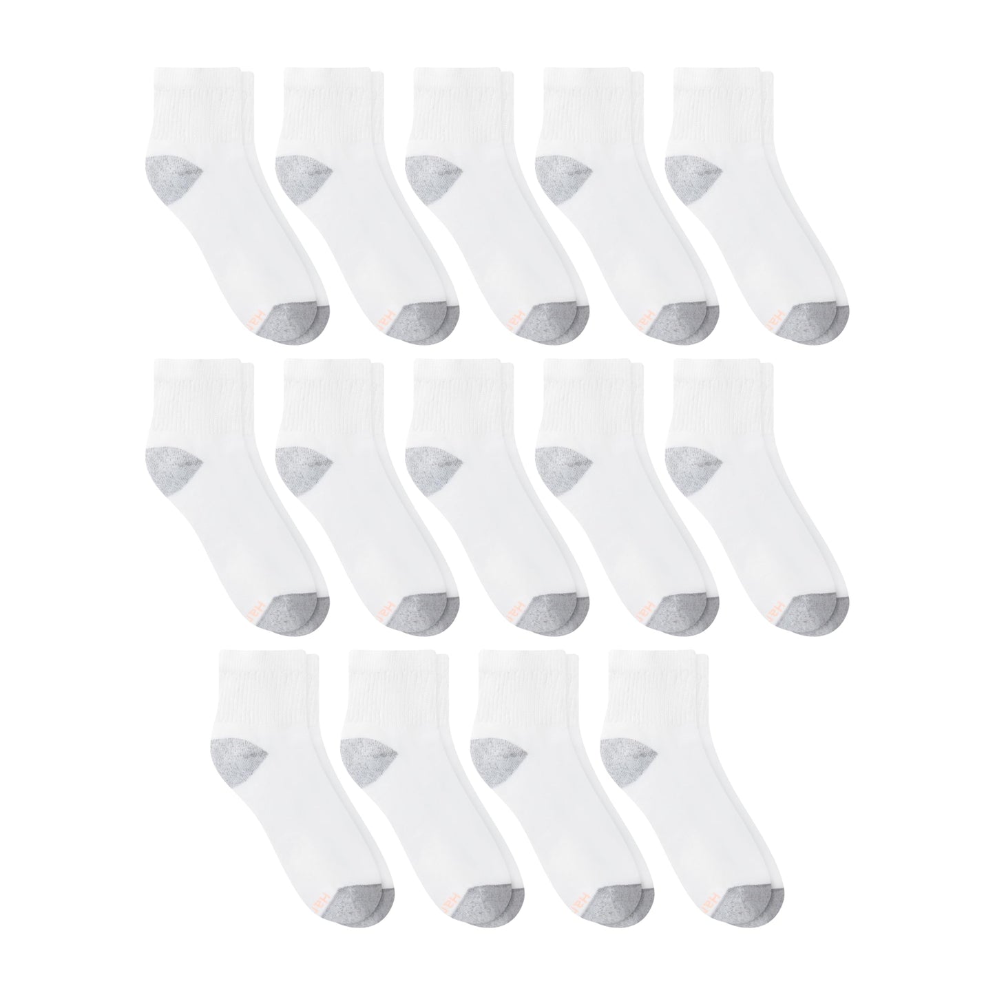 Hanes Womens Value Pack, Ankle Soft Moisture-wicking Socks, Available In 10 And 14-packs, White - 14 Pack, 5-9 US Hanes