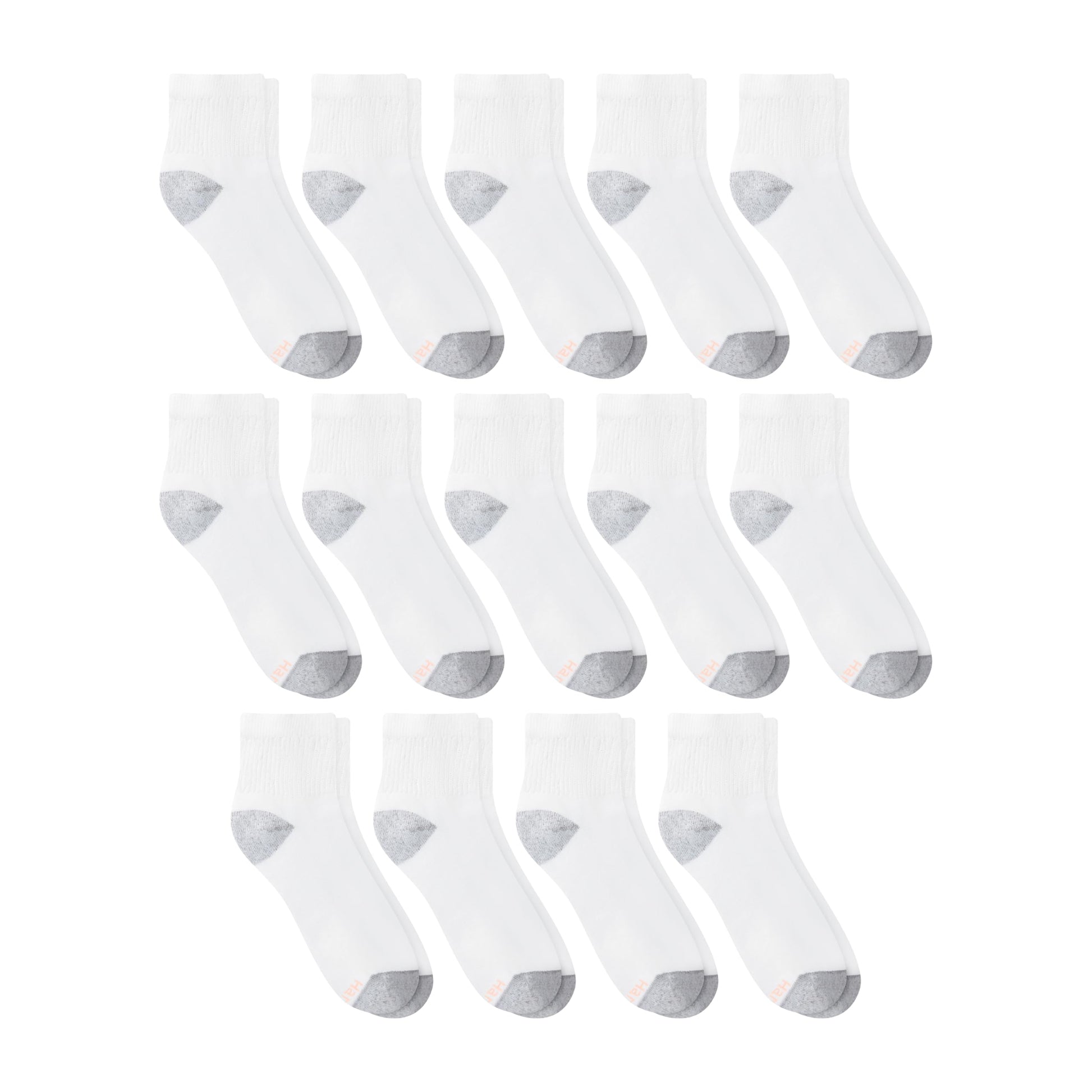 Hanes Womens Value Pack, Ankle Soft Moisture-wicking Socks, Available In 10 And 14-packs, White - 14 Pack, 5-9 US Hanes