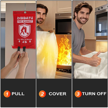 Fire Blanket for Home and Kitchen,Emergency for Small Fire,Reused,Easy Use - Available at All In One Marketplace Canada