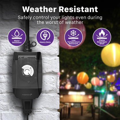 Fosmon Outdoor Timer Outlet Waterproof Outdoor Pool Pump Timer Light Timer 🍁 All In One Marketplace Canada