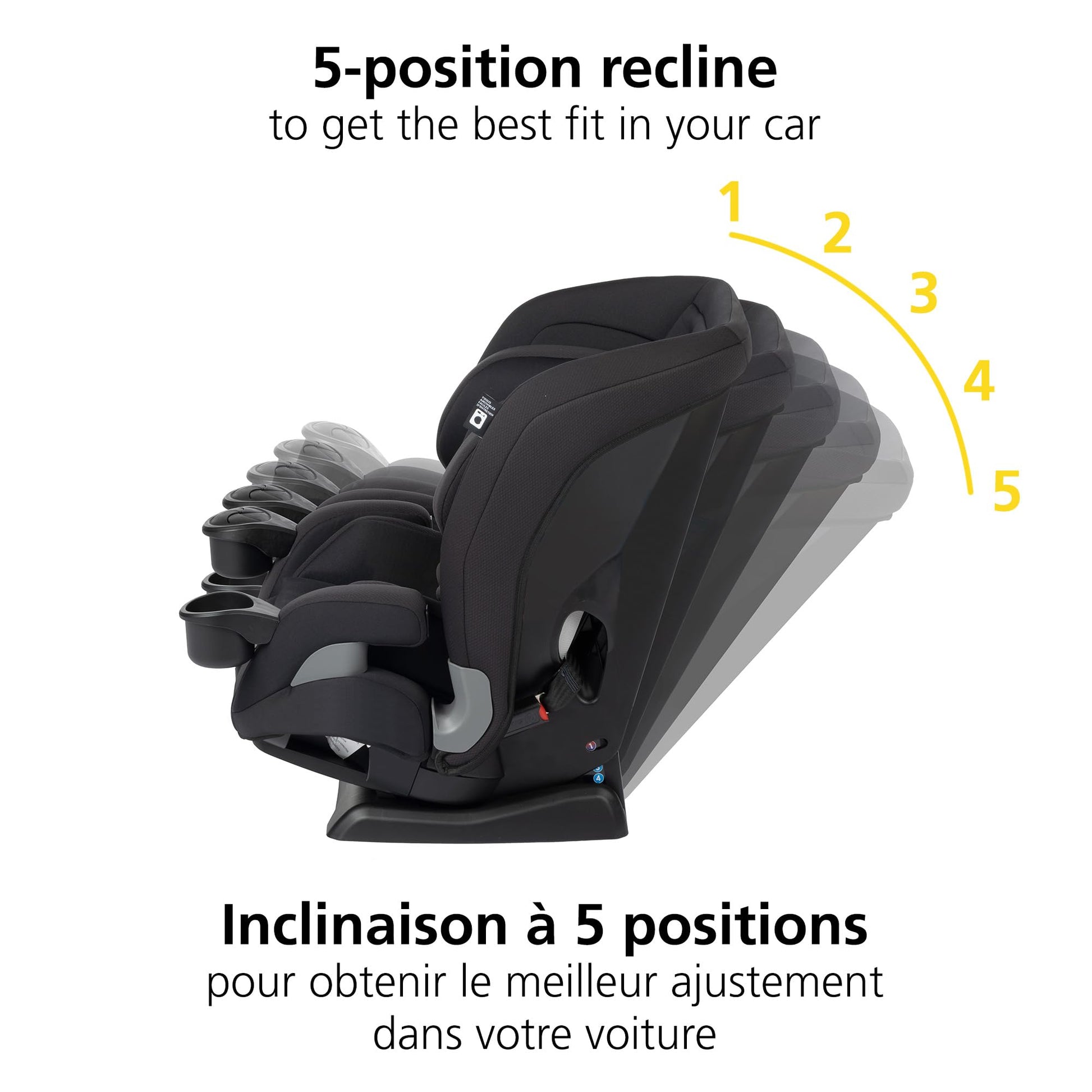 Safety 1st EverSlim 4-in-1 Convertible All-in-One Car Seat, infant to toddler, rear and forward facing, booster mode, backless booster, Fits 3 across, Washable seat, Birth to 10 years, Hexagon Horizon - Available at All In One Marketplace Canada