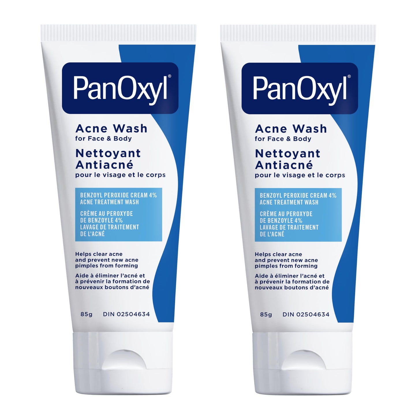 PanOxyl Acne Wash, 4% Benzoyl Peroxide, For Face & Body, 85g, Pack of 2 🍁 All In One Marketplace Canada
