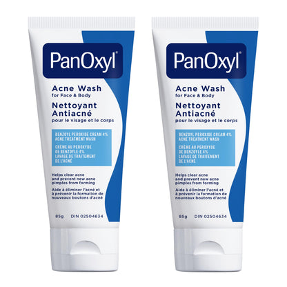 PanOxyl Acne Wash, 4% Benzoyl Peroxide, For Face & Body, 85g, Pack of 2 🍁 All In One Marketplace Canada