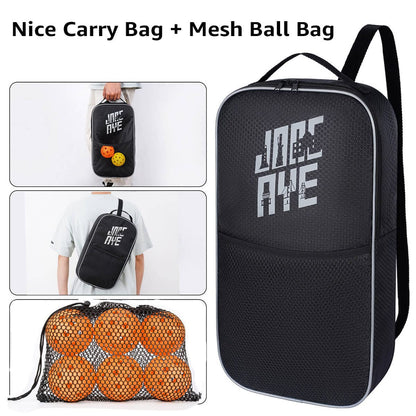 JoncAye Pickleball Paddles Set of 4 Rackets and Balls with Paddle Case, Lead Tape, Ball Bag, Carbon Fiber Pickle-Ball Raquette for Beginner | USAPA Approved Pickleball Equipment with Accessories