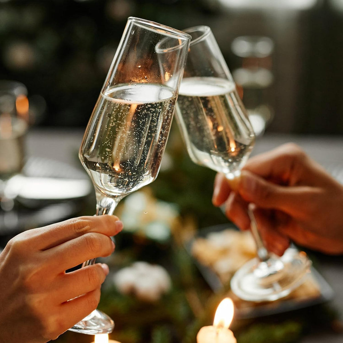 PARACITY Champagne Flutes 8.5OZ/250NL, Crystal Champagne Glasses Set of 2 🍁 All In One Marketplace Canada