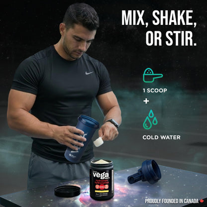 Vega Sport Hydration Electrolyte Powder, Plant Based for Fast Post Workout Hydration – Sugar-Free Lemon Lime, 40 Servings, 168 grams - Available at All In One Marketplace Canada