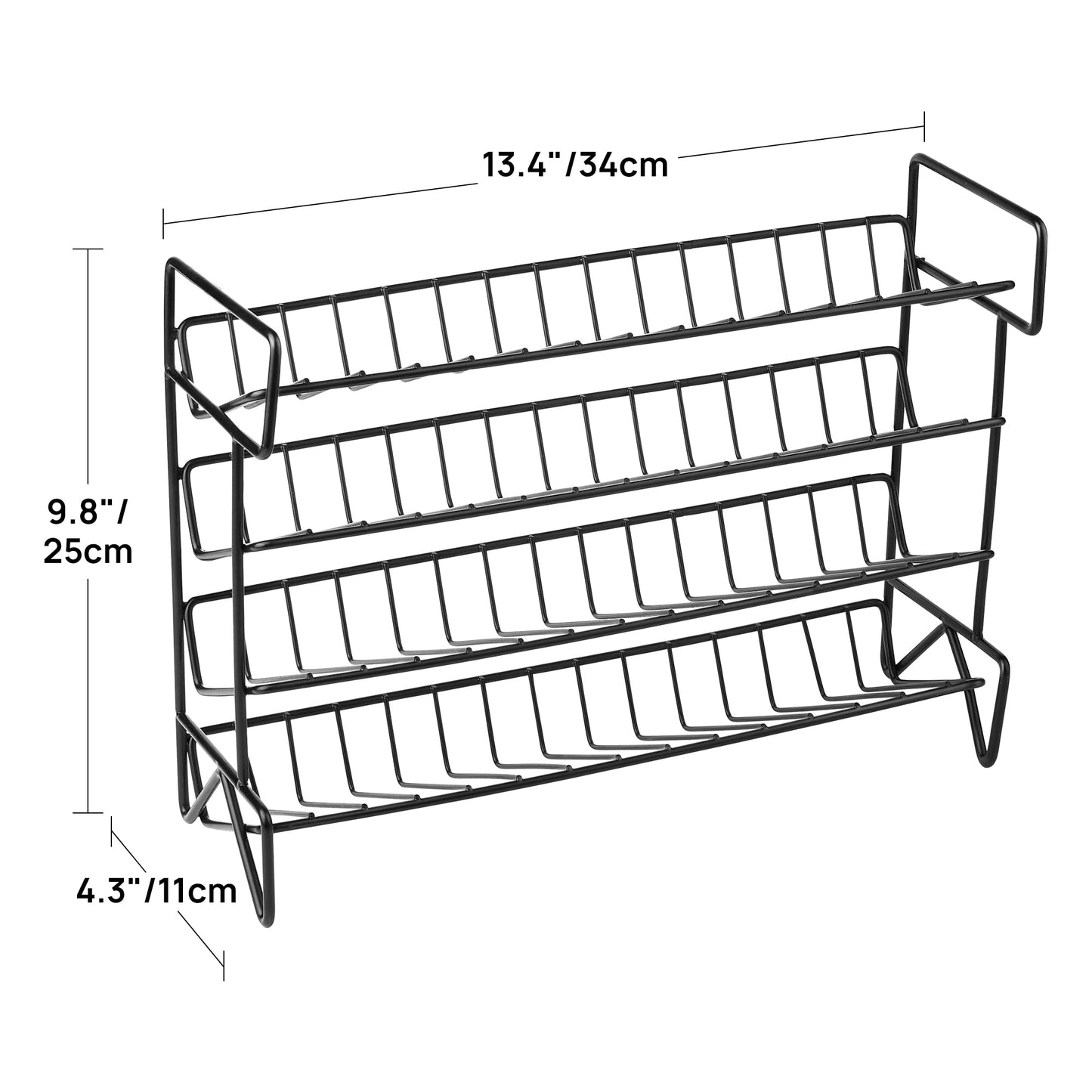 Vtopmart Spice Rack Organizer for Cabinet, 4 Tier Spice Organizer with 28 Empty Spice Jars and 432 Blank Labels, Seasoning Organization for Countertop, Cabinet, Kitchen, Pantry, Cupboard - Available at All In One Marketplace Canada