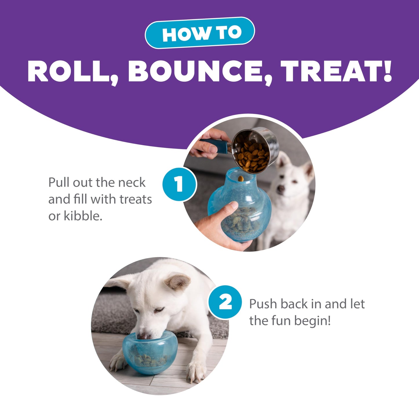 Planet Dog Orbee-Tuff Snoop Interactive Puzzle Dog Toy, Blue Outward Hound