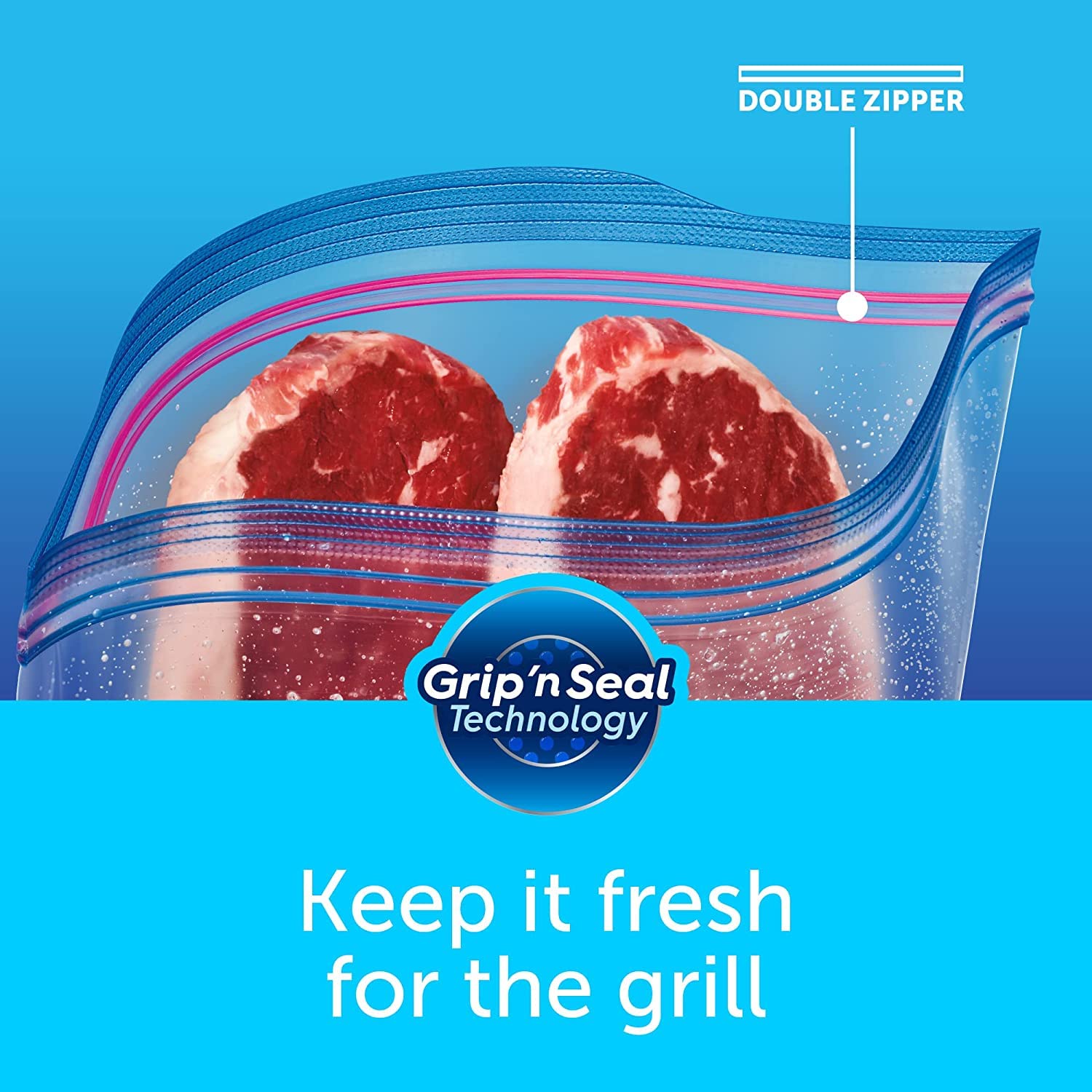 Ziploc Extra Large Food Storage Freezer Bags with Double Zipper Seal and Easy Open Tabs, 30 Count - Available at All In One Marketplace Canada
