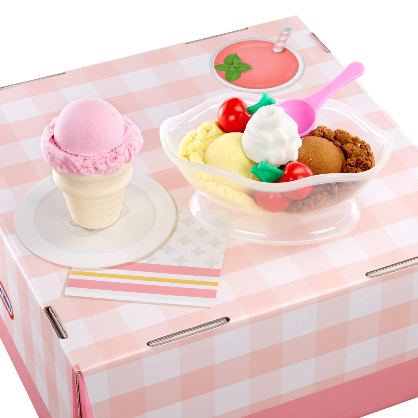 Little Tikes Creative Chefs Ice Cream Kit with Special Make-It! Mix Play Sand, 20 Accessories, Realistic Pretend Play Set, for Boys and Girls, Ages 3+ 🍁 All In One Marketplace Canada
