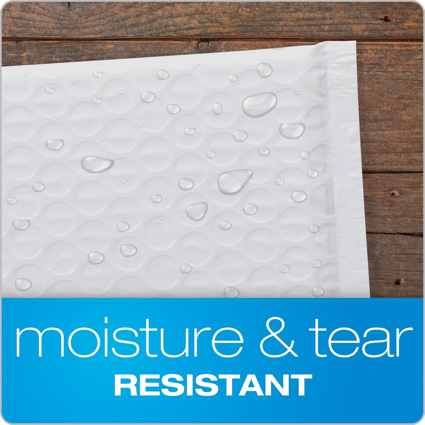Quality Park Bubble Mailers, 6 x 9 Shipping Envelopes, Water Resistant White Poly Padded Envelopes, Redi-Strip Peel Off Closure, 50 Per Box (QUA85856) Quality Park