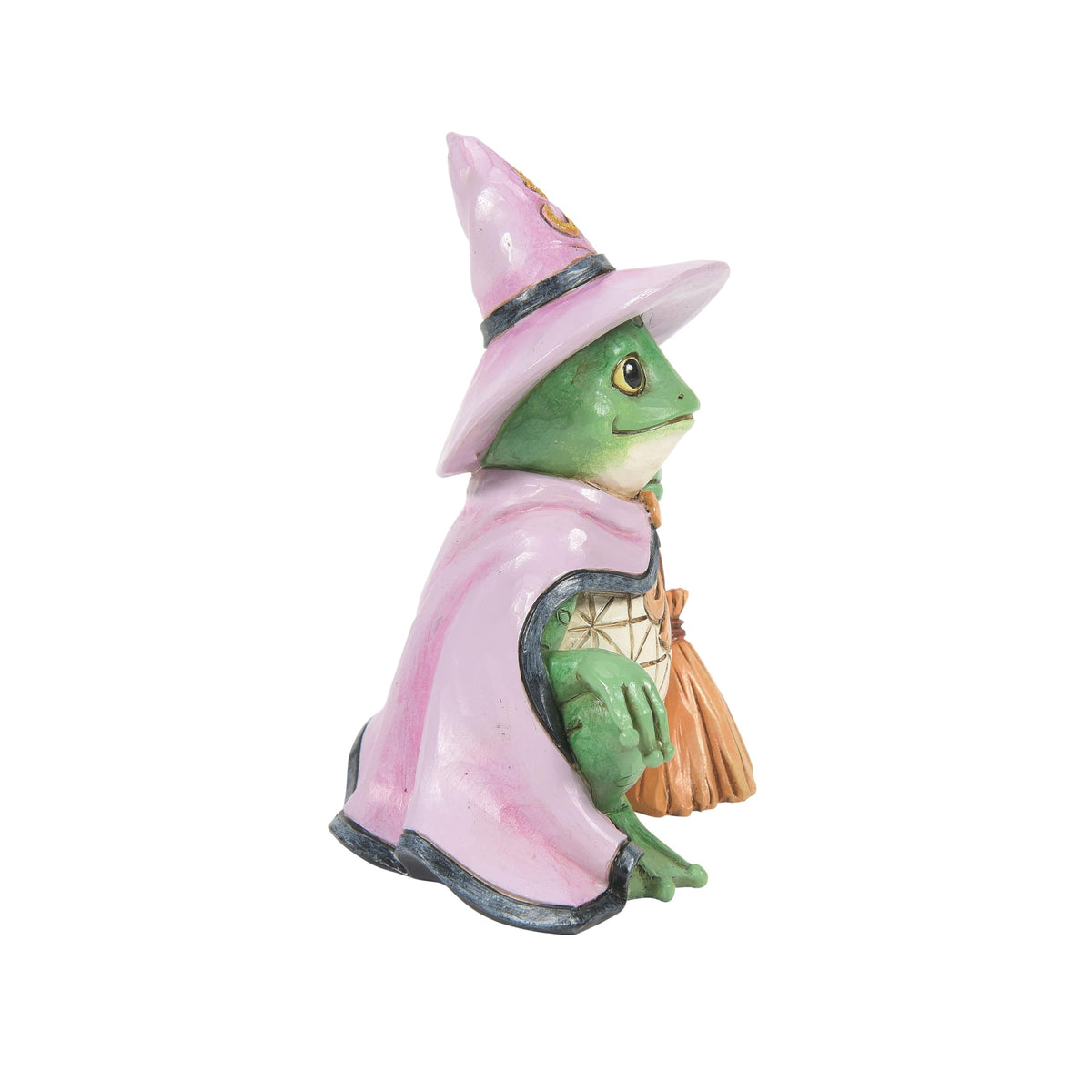 Enesco Jim Shore Heartwood Creek Halloween Frog Dressed as Witch Miniature Figurine, 3.43 Inch, Multicolor