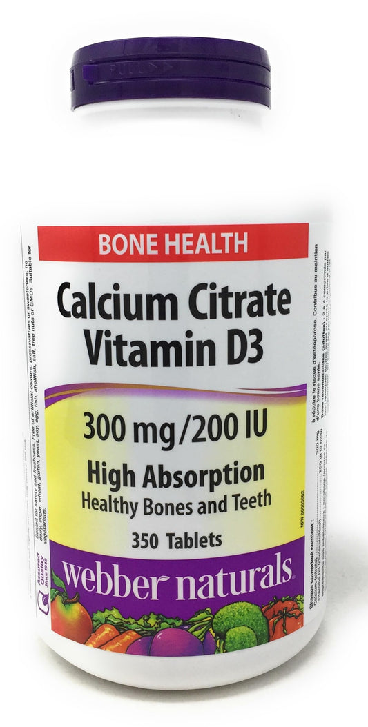 webber natural Calcium Citrate (350 Tablets), 350 Count - Available at All In One Marketplace Canada