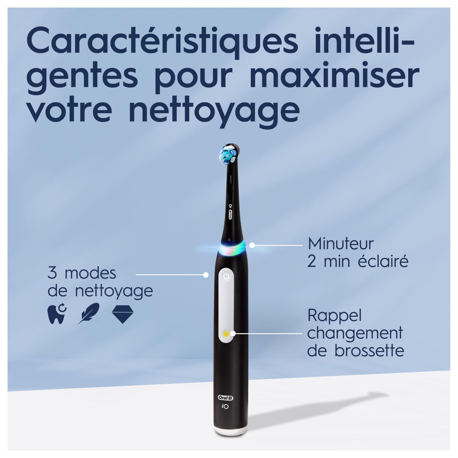 Oral-B iO3 Electric Toothbrush (1) with (1) Charger, Rechargeable, Black Oral-B