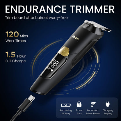 Ufree 3-in-1 Beard Trimmer for Men, Waterproof Electric Razor Shaver for Facial Hair, Rechargeable Hair Trimmer Clippers Grooming Kit, Gifts for Husband Father - Available at All In One Marketplace Canada
