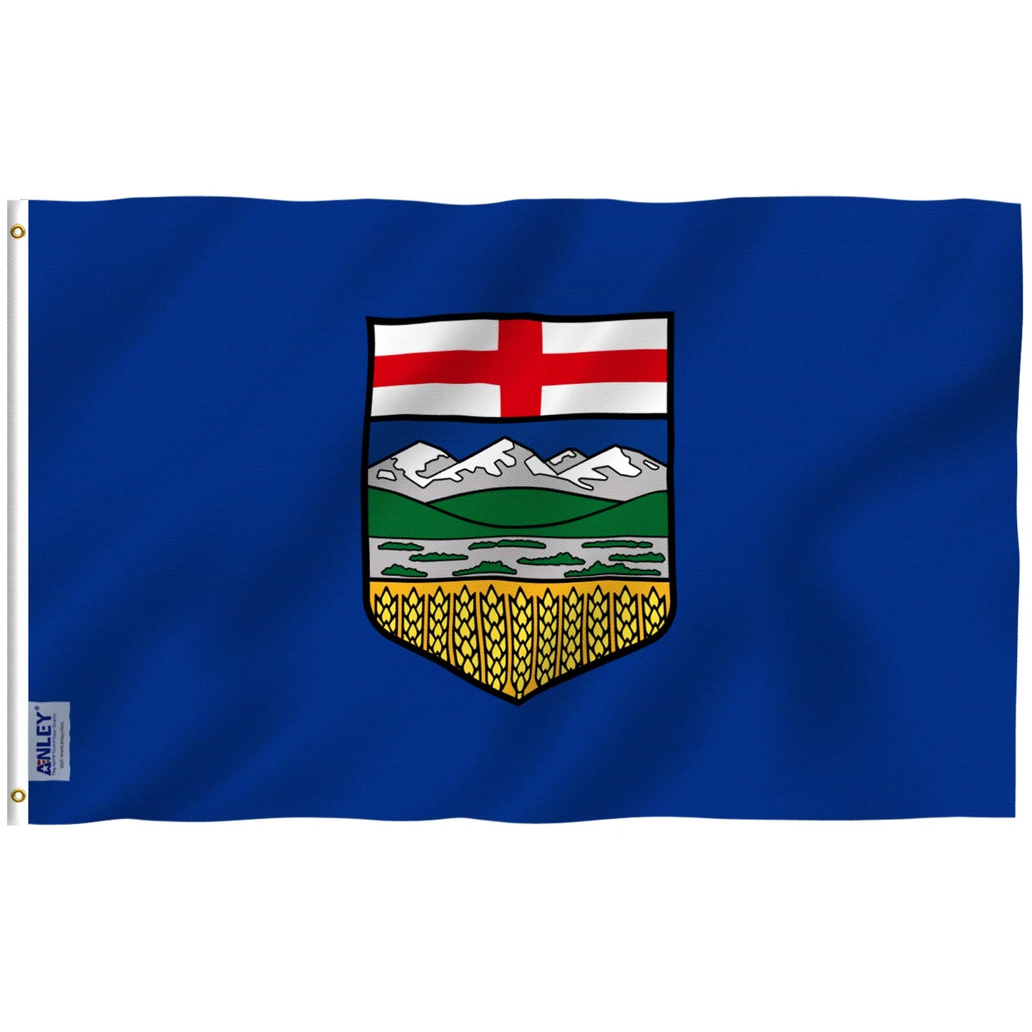 ANLEY Fly Breeze 3x5 Feet Alberta flag - Vivid Color and UV Fade Resistant - Canadian Province of Alberta Flag Polyester with Brass Grommets 3 X 5 Ft - Available at All In One Marketplace Canada
