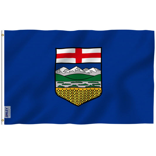 ANLEY Fly Breeze 3x5 Feet Alberta flag - Vivid Color and UV Fade Resistant - Canadian Province of Alberta Flag Polyester with Brass Grommets 3 X 5 Ft - Available at All In One Marketplace Canada